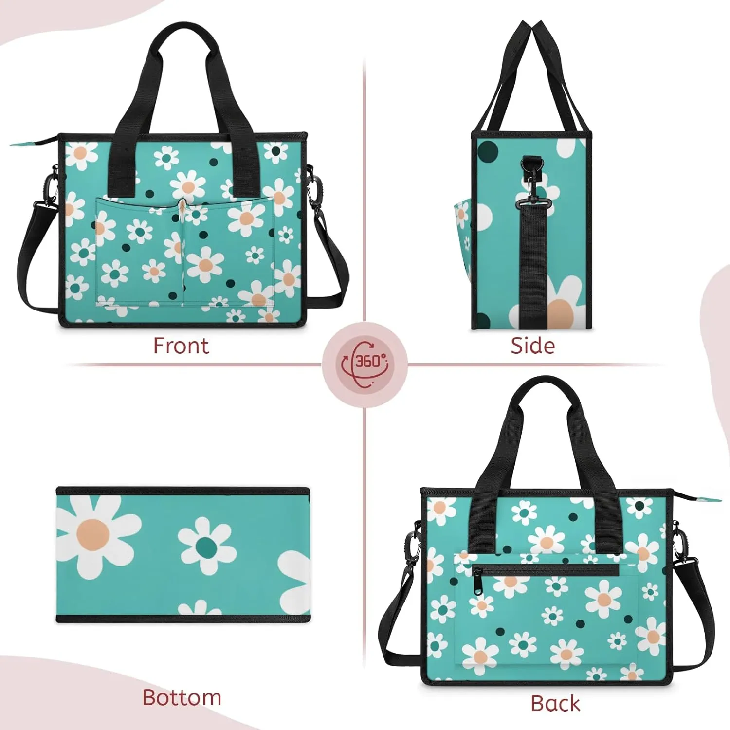 Women Fashion Tote Bag Wallet Shoulder Bags Set 3PCS Top Handle Satchel Purse Large Zippered Handbag Daily Use