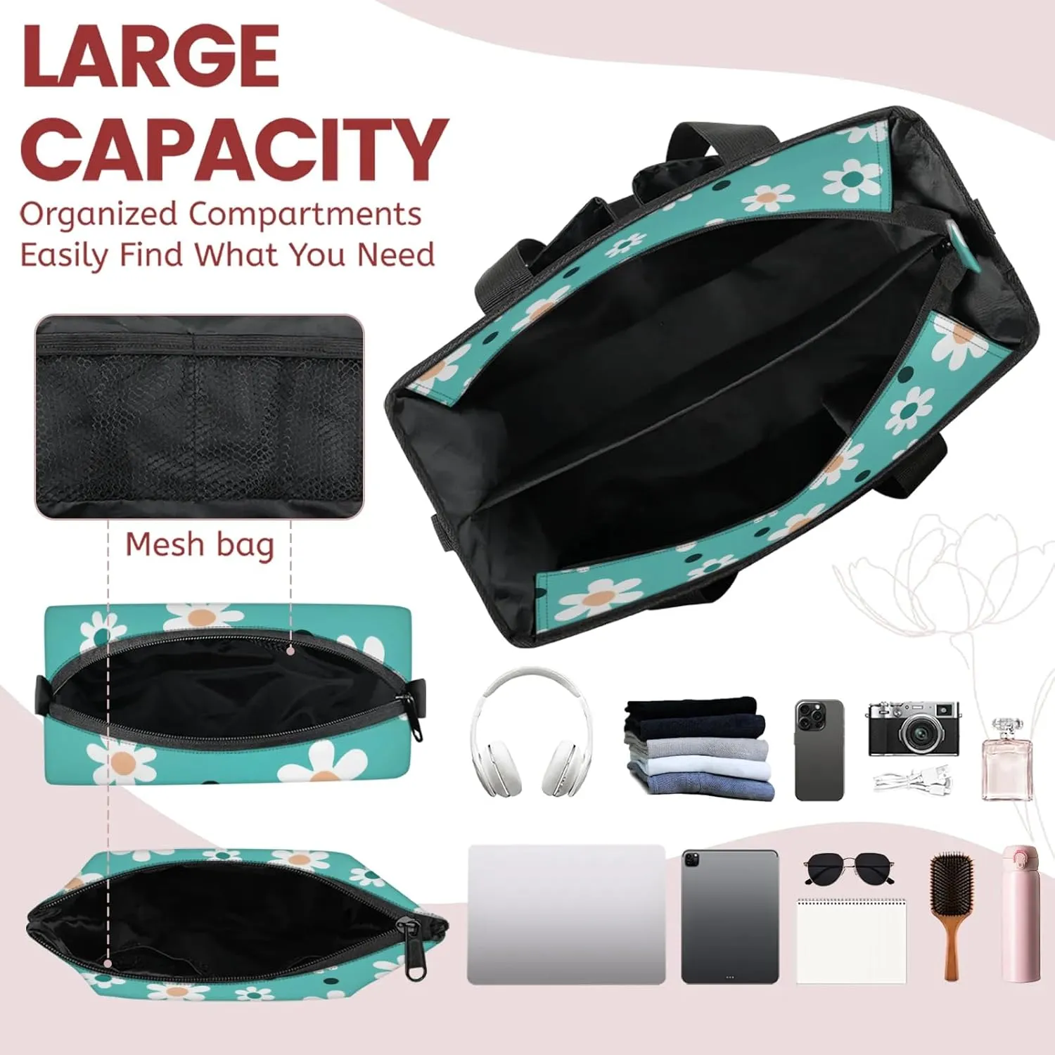 Women Fashion Tote Bag Wallet Shoulder Bags Set 3PCS Top Handle Satchel Purse Large Zippered Handbag Daily Use