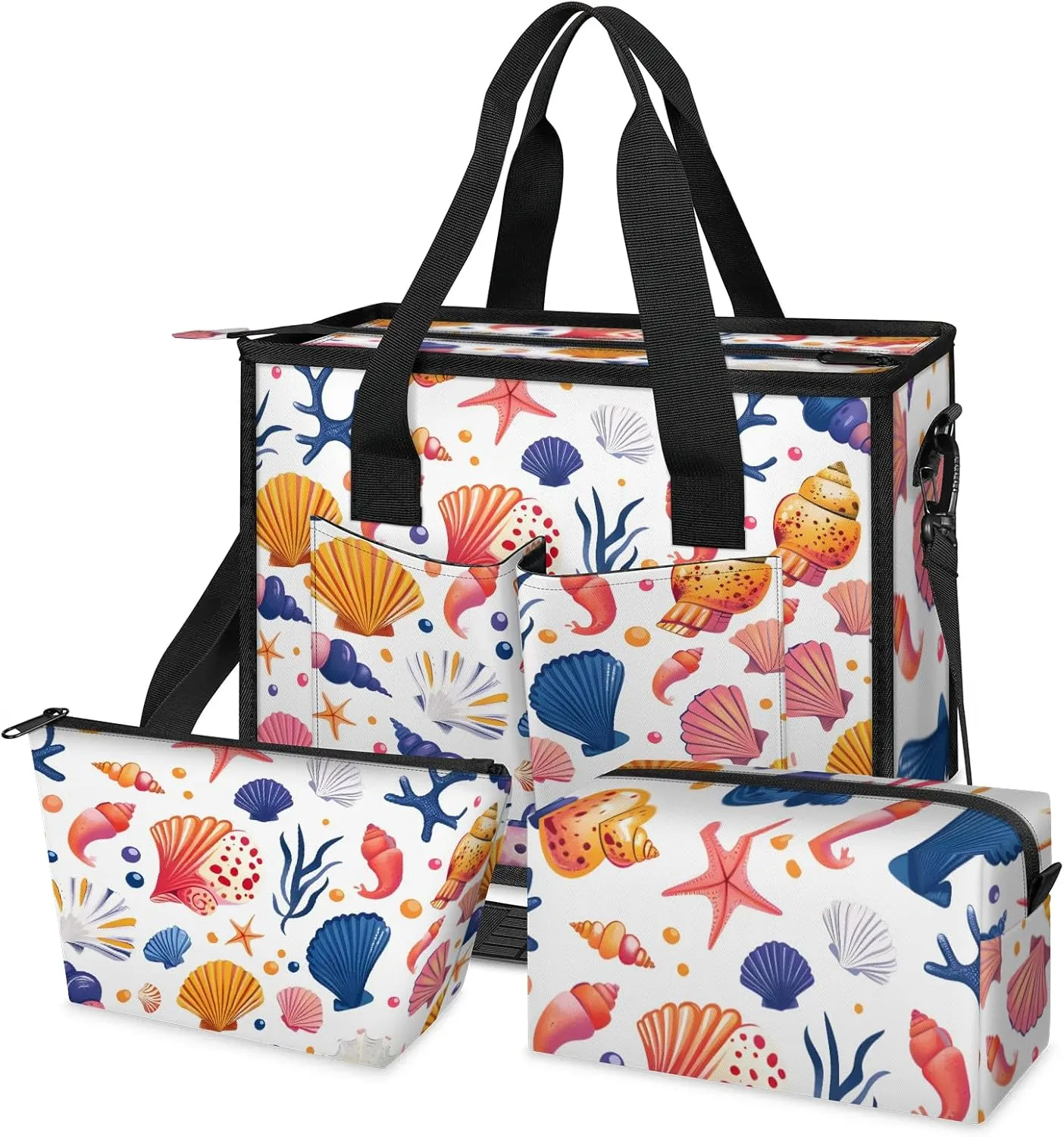 Women Fashion Tote Bag Wallet Shoulder Bags Set 3PCS Top Handle Satchel Purse Large Zippered Handbag Daily Use