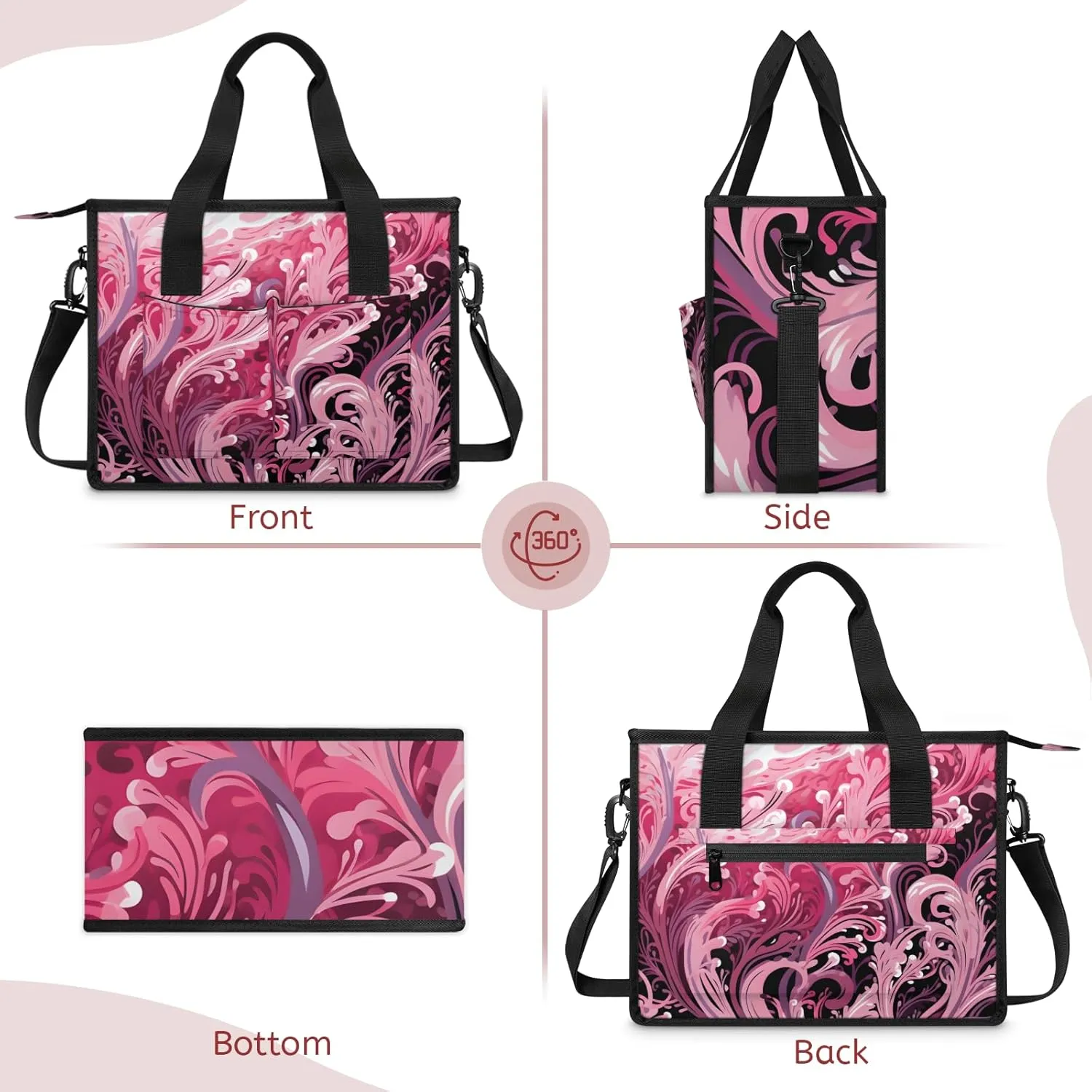 Women Fashion Tote Bag Wallet Shoulder Bags Set 3PCS Top Handle Satchel Purse Large Zippered Handbag Daily Use