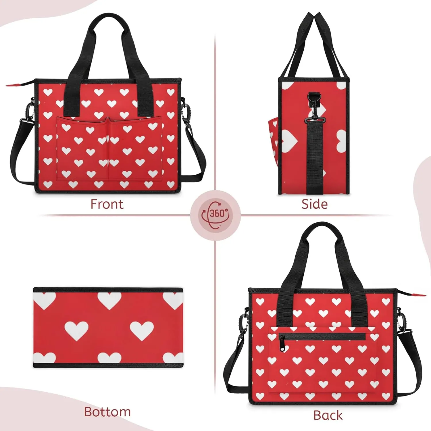 Women Fashion Tote Bag Wallet Shoulder Bags Set 3PCS Top Handle Satchel Purse Large Zippered Handbag Daily Use