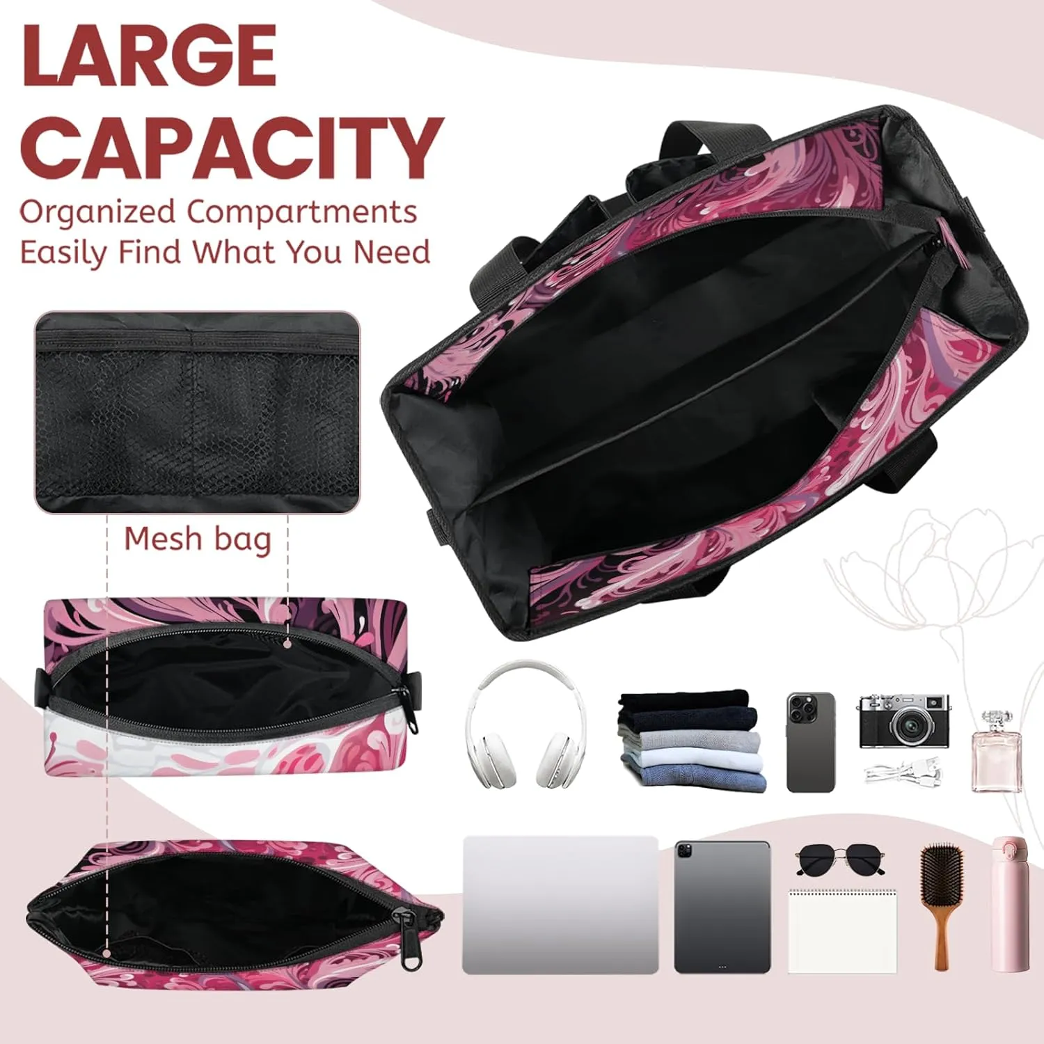 Women Fashion Tote Bag Wallet Shoulder Bags Set 3PCS Top Handle Satchel Purse Large Zippered Handbag Daily Use