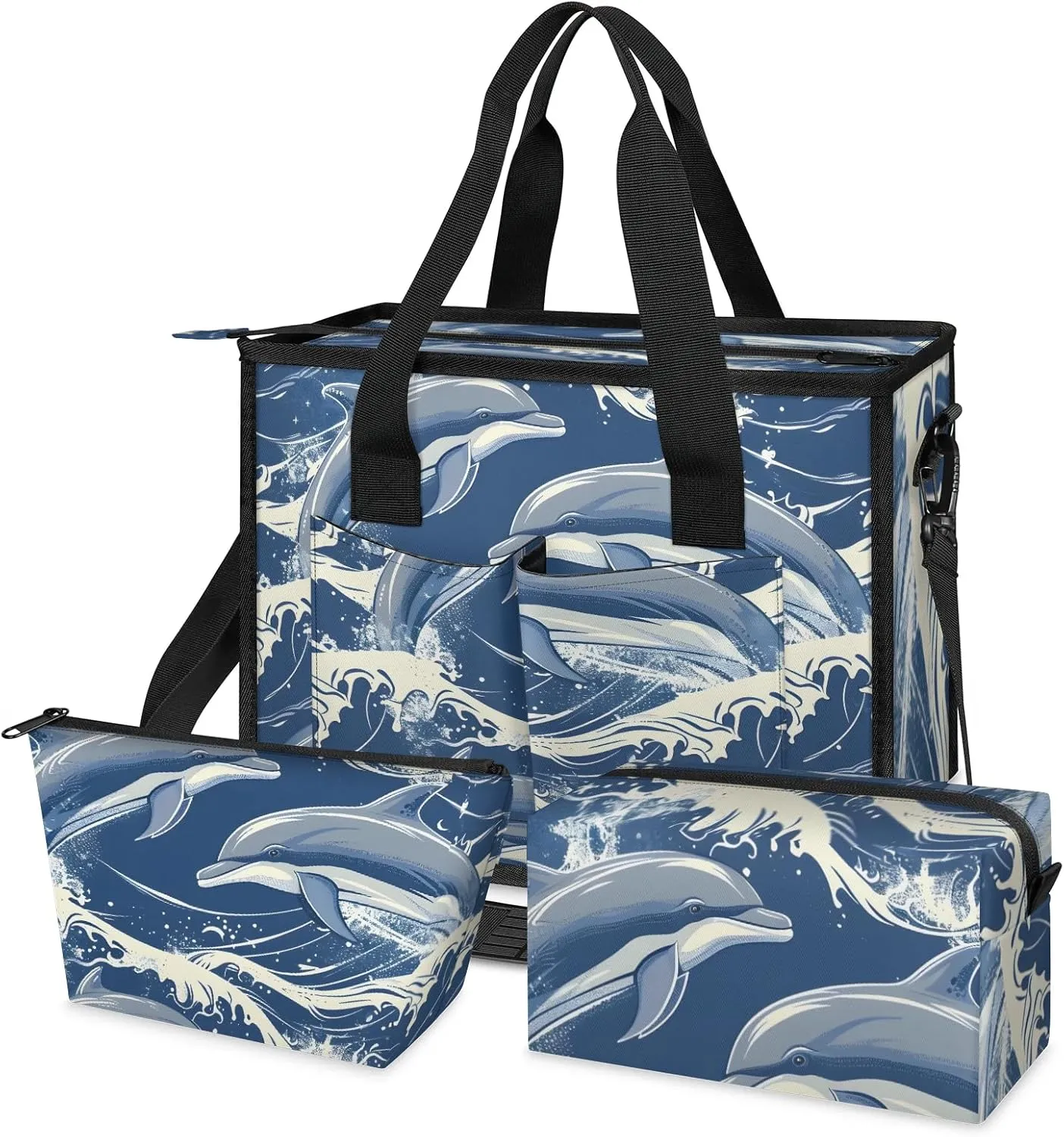 Women Fashion Tote Bag Wallet Shoulder Bags Set 3PCS Top Handle Satchel Purse Large Zippered Handbag Daily Use