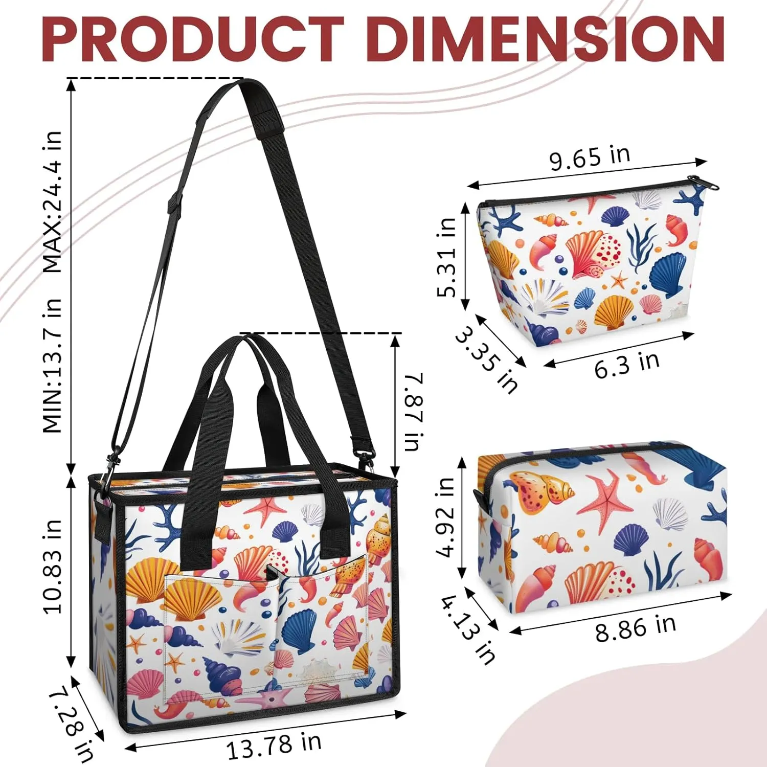 Women Fashion Tote Bag Wallet Shoulder Bags Set 3PCS Top Handle Satchel Purse Large Zippered Handbag Daily Use