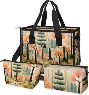 Women Fashion Tote Bag Wallet Shoulder Bags Set 3PCS Top Handle Satchel Purse Large Zippered Handbag Daily Use