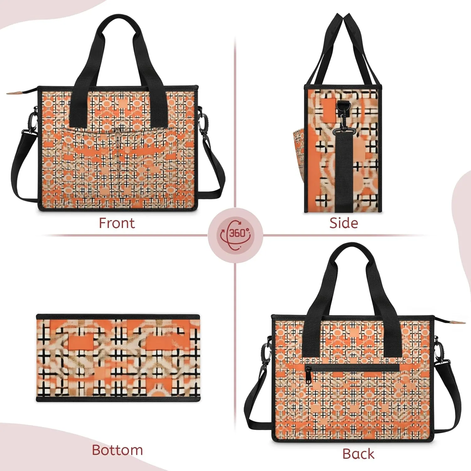 Women Fashion Tote Bag Wallet Shoulder Bags Set 3PCS Top Handle Satchel Purse Large Zippered Handbag Daily Use