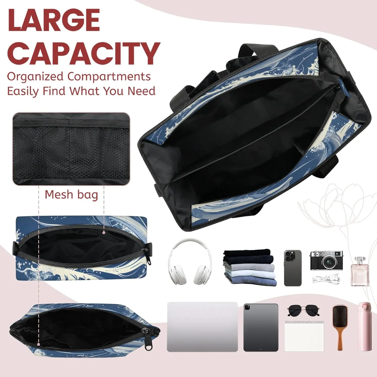Women Fashion Tote Bag Wallet Shoulder Bags Set 3PCS Top Handle Satchel Purse Large Zippered Handbag Daily Use