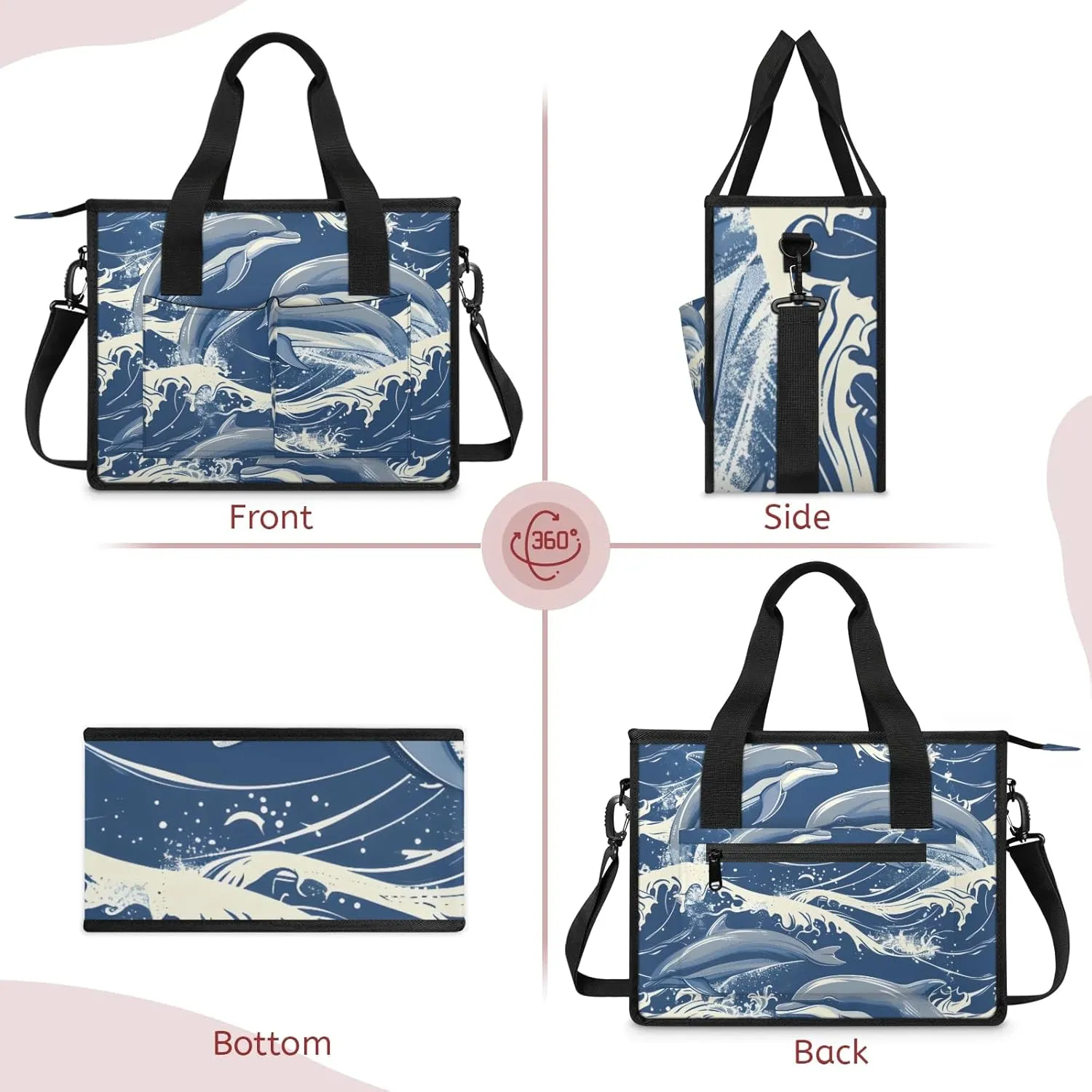 Women Fashion Tote Bag Wallet Shoulder Bags Set 3PCS Top Handle Satchel Purse Large Zippered Handbag Daily Use