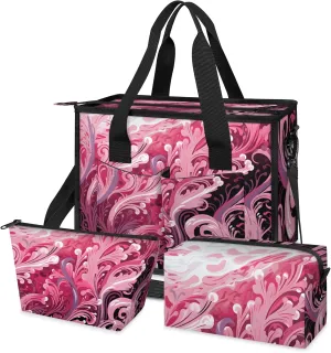 Women Fashion Tote Bag Wallet Shoulder Bags Set 3PCS Top Handle Satchel Purse Large Zippered Handbag Daily Use