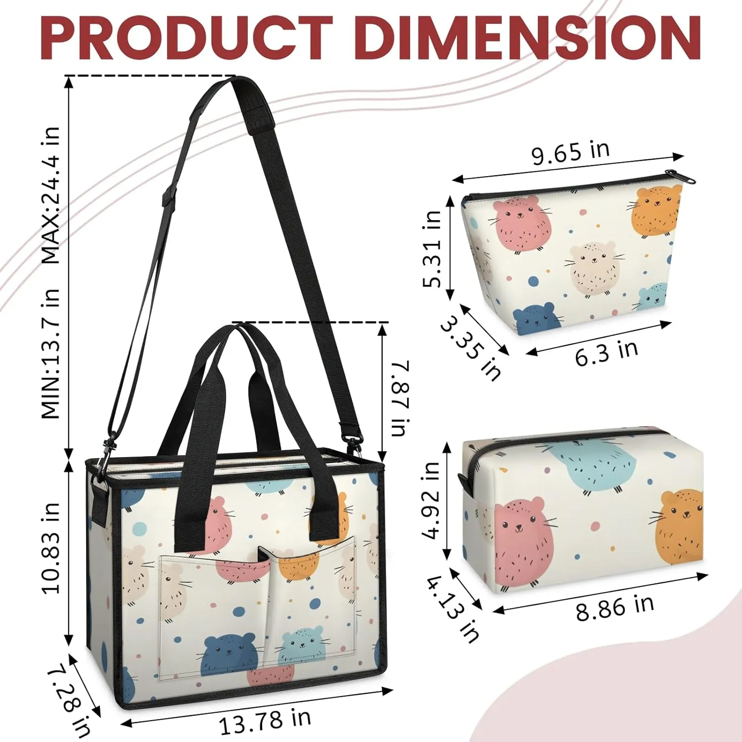 Women Fashion Tote Bag Wallet Shoulder Bags Set 3PCS Top Handle Satchel Purse Large Zippered Handbag