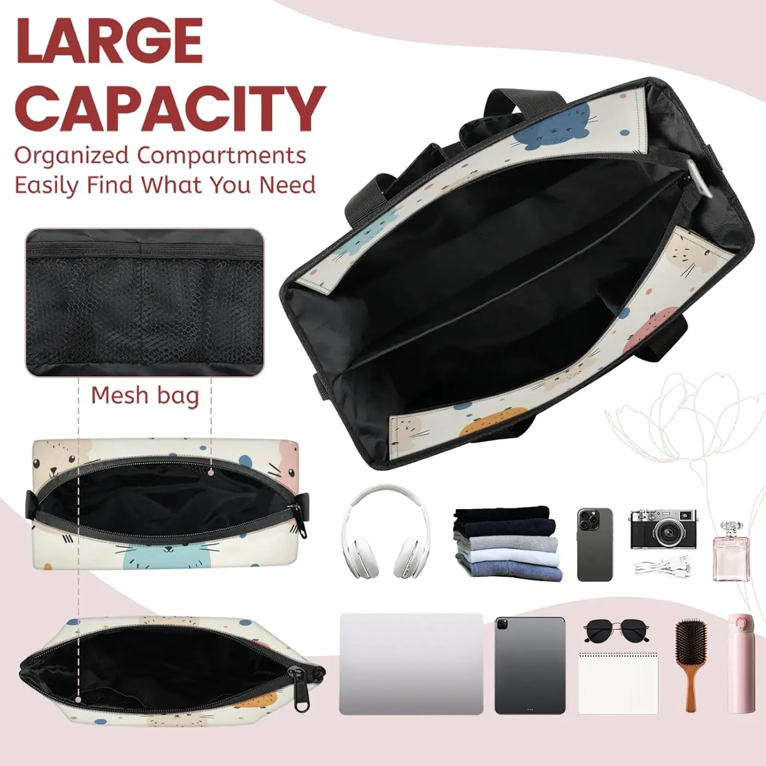 Women Fashion Tote Bag Wallet Shoulder Bags Set 3PCS Top Handle Satchel Purse Large Zippered Handbag