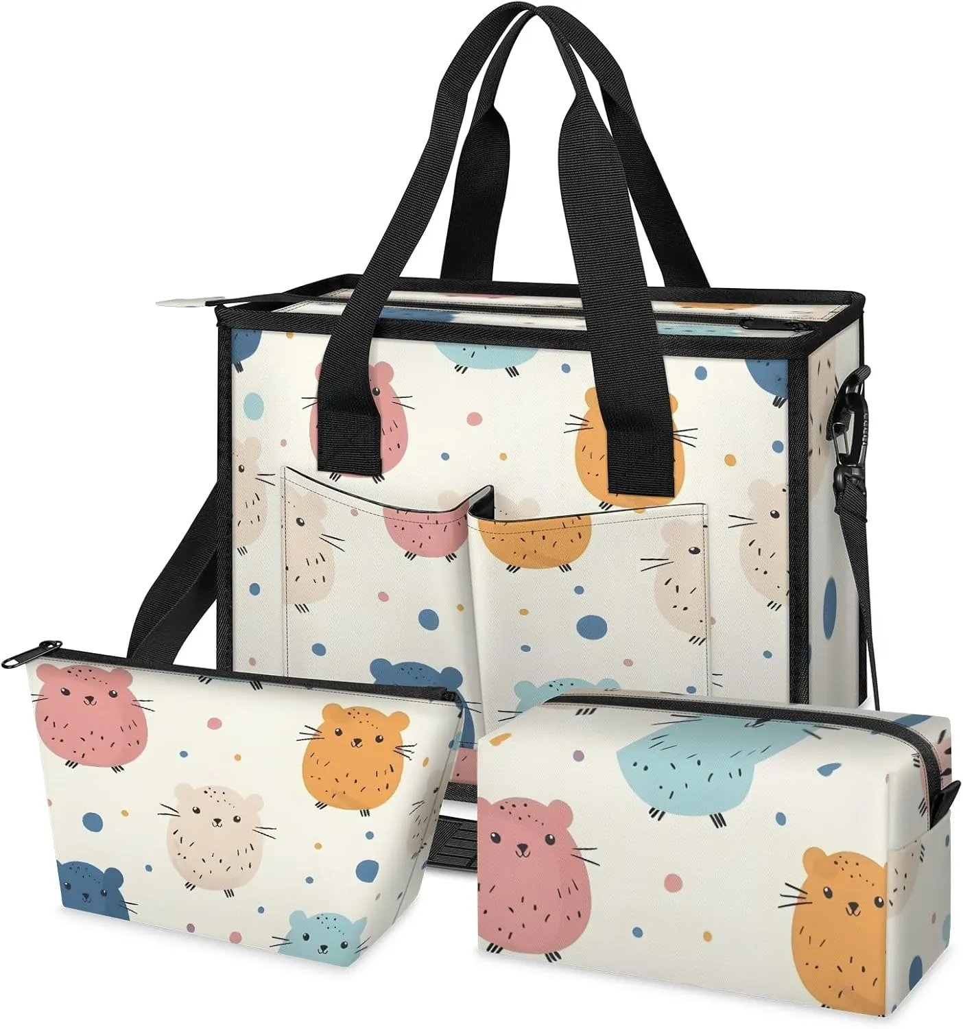 Women Fashion Tote Bag Wallet Shoulder Bags Set 3PCS Top Handle Satchel Purse Large Zippered Handbag