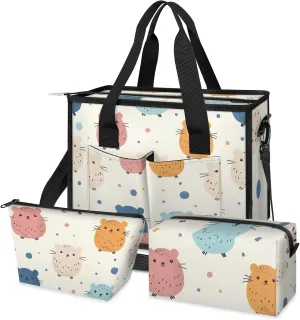 Women Fashion Tote Bag Wallet Shoulder Bags Set 3PCS Top Handle Satchel Purse Large Zippered Handbag