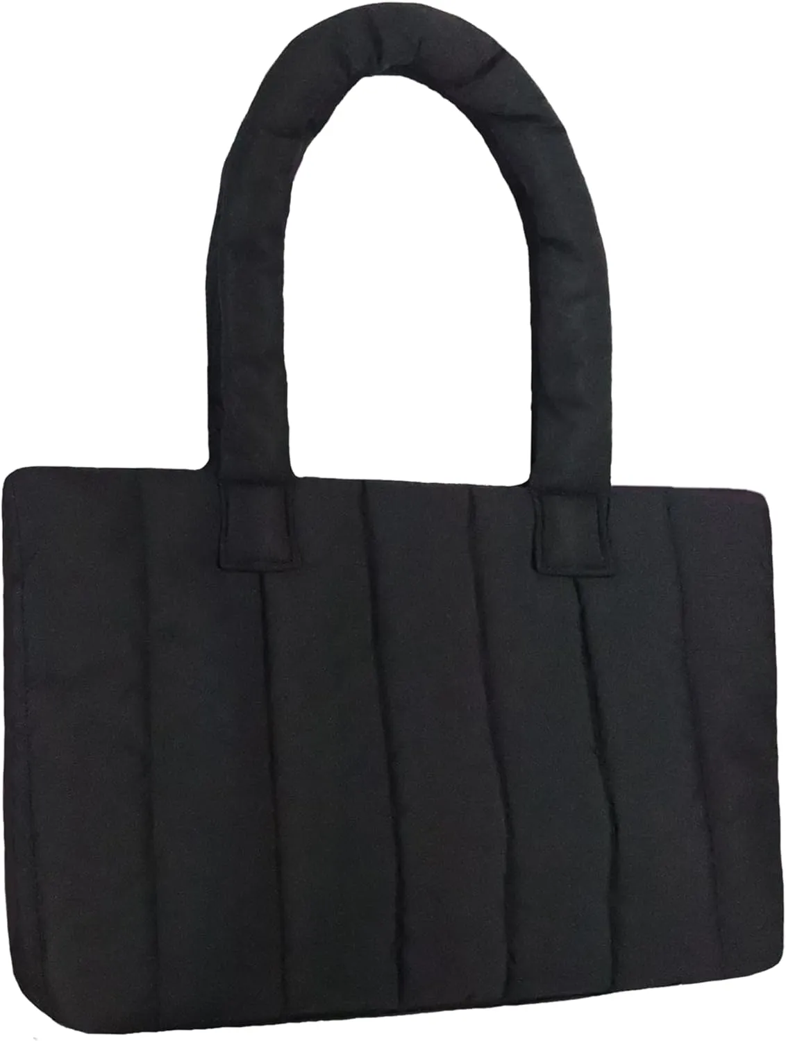 Women Quilted Tote Bag: Large Nylon Shoulder Purse, Puffer Handbags for Work Travel, Fashion Puffy Totes