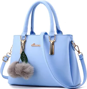 Women Satchel Bags Handle Shoulder Handbags and Purses Pockets Zipper PU Leather Crossbody Bags