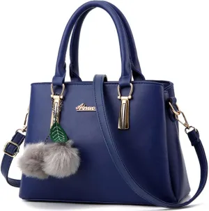 Women Satchel Bags Handle Shoulder Handbags and Purses Pockets Zipper PU Leather Crossbody Bags