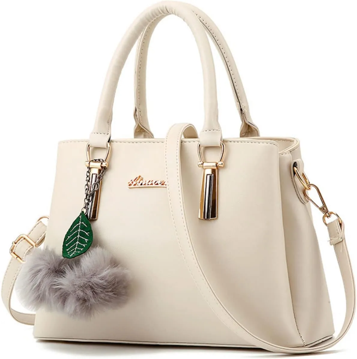 Women Satchel Bags Handle Shoulder Handbags and Purses Pockets Zipper PU Leather Crossbody Bags
