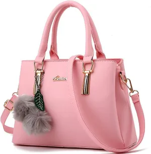 Women Satchel Bags Handle Shoulder Handbags and Purses Pockets Zipper PU Leather Crossbody Bags