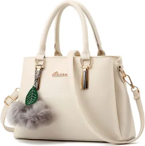 Women Satchel Bags Handle Shoulder Handbags and Purses Pockets Zipper PU Leather Crossbody Bags