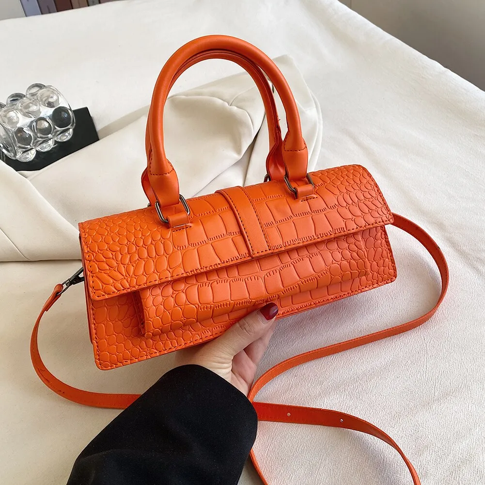 Women Shopping Crossbody Bag Large Capacity PU Satchel Bag Hasp Adjustable Strap Solid for Casual Work Party Dating Hobo Bag