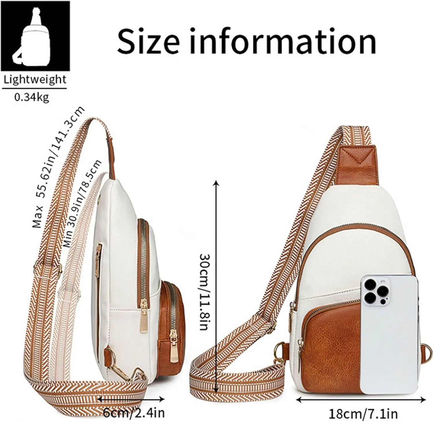 Women Shoulder Bag Fashion New Pattern Colored Simple And Practical Large Capacity Small Shoulder Bags (White, 18x6x30) women's shoulder handbags