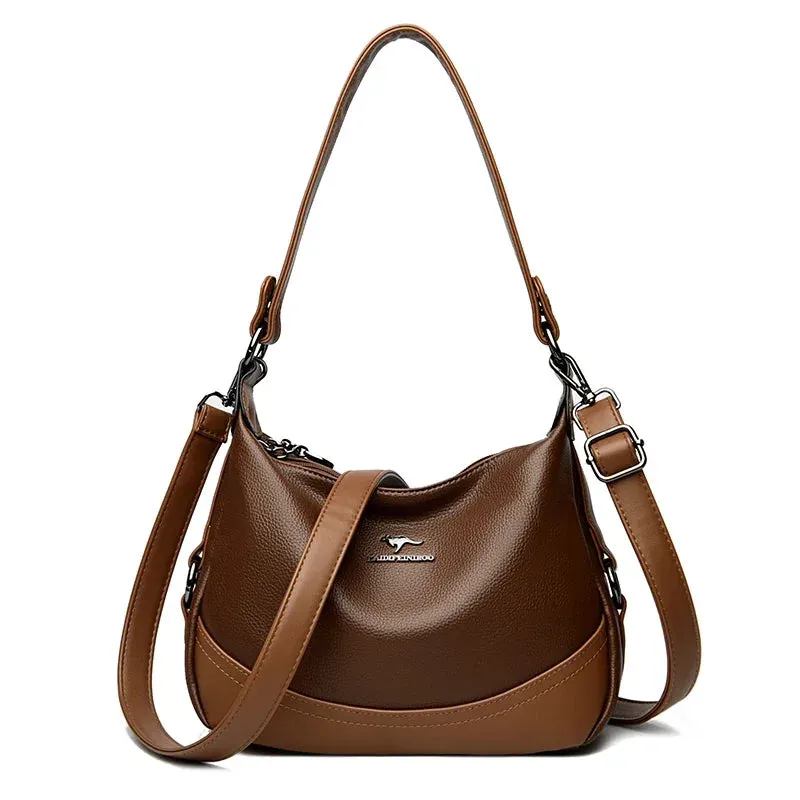 Women'Leather High-Quality Handbag Luxury Designer Shoulder Crossbody Modern Bag