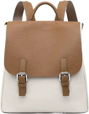 Women's Casual Daypack Fashion Backpacks Genuine Leather Handbags Travel Bags Business Briefcases Laptop Bags (Color : Brown, Size : Medium)