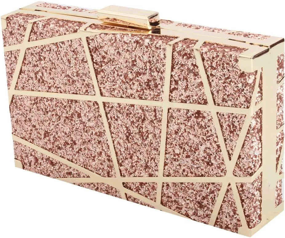 Women's Evening Bags metal Clutches Shoulder handBag Cross-body Purses