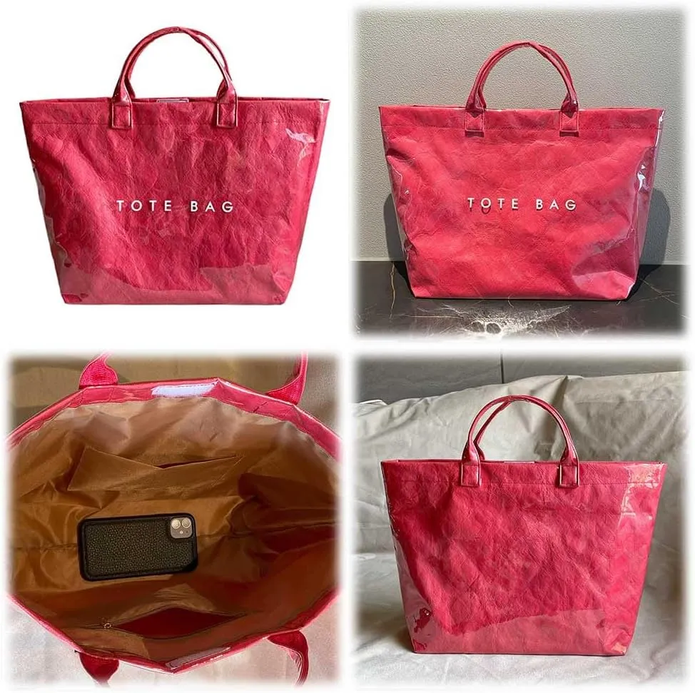 Women's Large PVC Tote Bag 2024 Fashion Handbags Big Winter Fall Totebag Y2K Shopping Hobo Bag Shoulder Purse with Laptop
