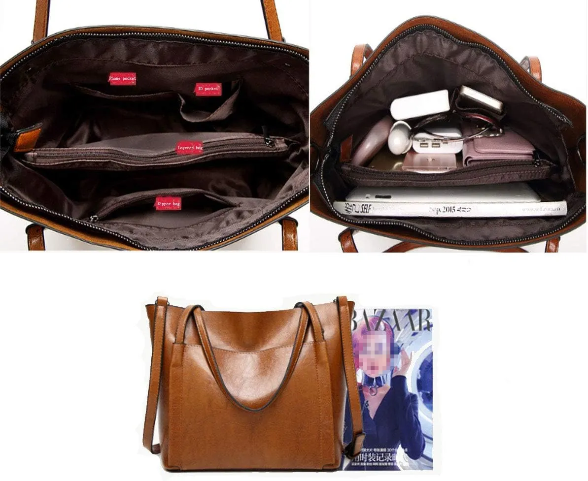 Women's PU Leather Purses and Handbags Satchel Tote Shoulder Bag Crossbody bag