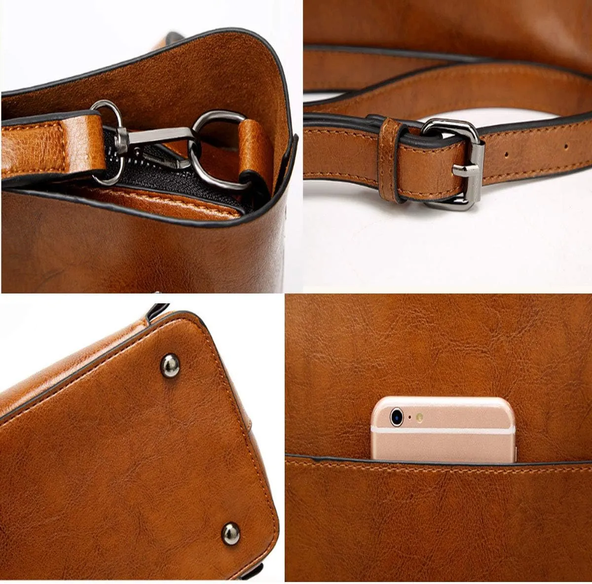 Women's PU Leather Purses and Handbags Satchel Tote Shoulder Bag Crossbody bag