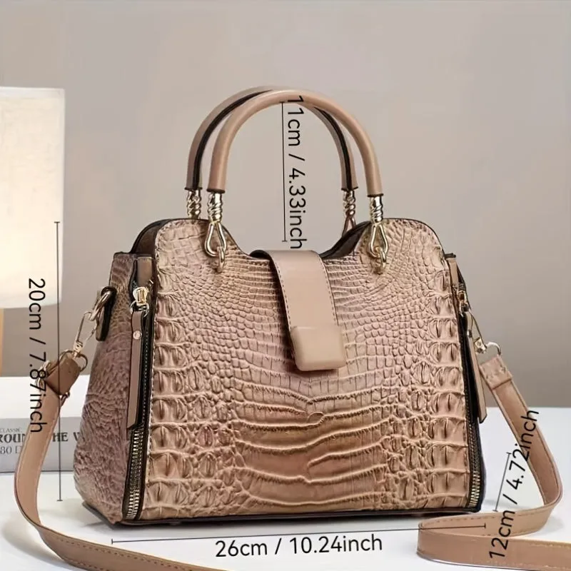 Women's PU Leather Satchel Handbag Water Resistant