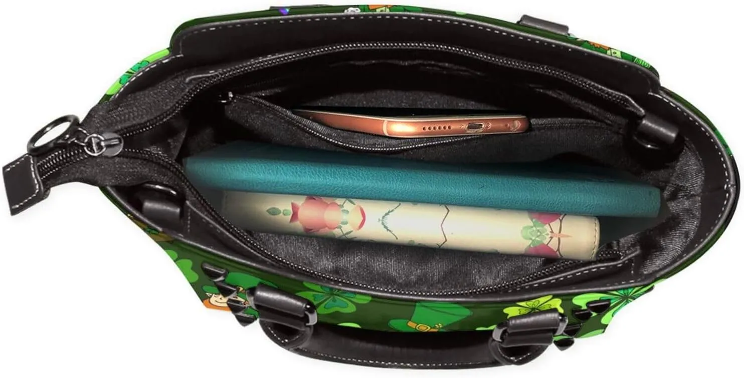 Women's PU Leather Shoulder Bag Handbag Shopping Purse Handle Satchels Studded Totes Clutch Bag