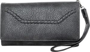 Women's Rfid-blocking Morgan Tri-fold Clutch Wallet for Ladies Concealed Carry Purses (Gray)