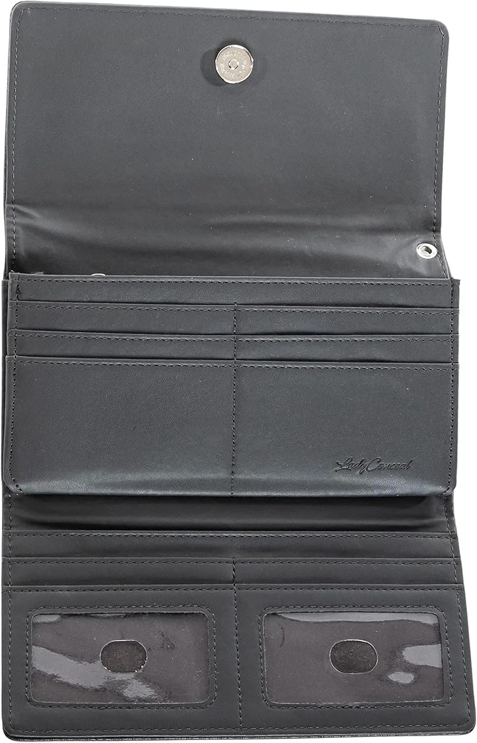 Women's Rfid-blocking Morgan Tri-fold Clutch Wallet for Ladies Concealed Carry Purses (Gray)