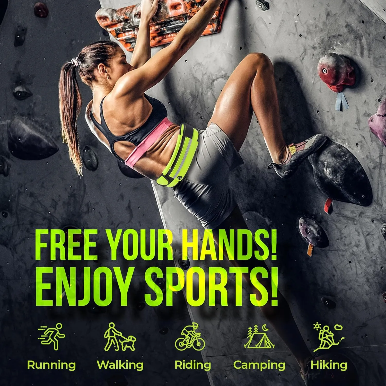 Women's Running Fanny Pack - Slim, Sporty Waist Belt Bag with Phone Holder, Ideal for Runners - Comfortable and Stylish Running Belt for Men and Women