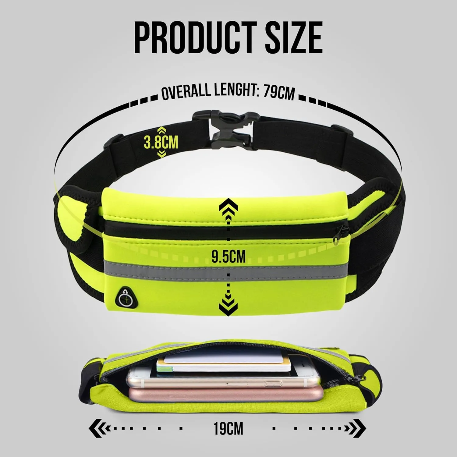 Women's Running Fanny Pack - Slim, Sporty Waist Belt Bag with Phone Holder, Ideal for Runners - Comfortable and Stylish Running Belt for Men and Women