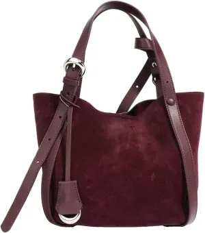 Womens Slouchy Genuine Leather Shoulder Bag Large Bucket Tote Purse Handbag Soft Nubuck Cowhide Satchels 2pcs