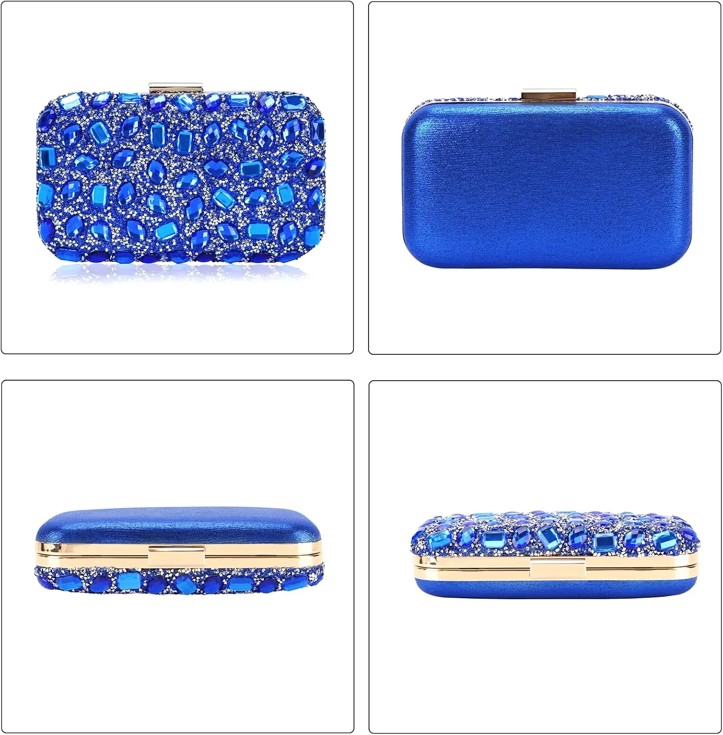 Womens Sparkly Rhinestone Sequin Glitter bag Clutch Evening Handbag Shoulder Bags Purse for Wedding Party Prom