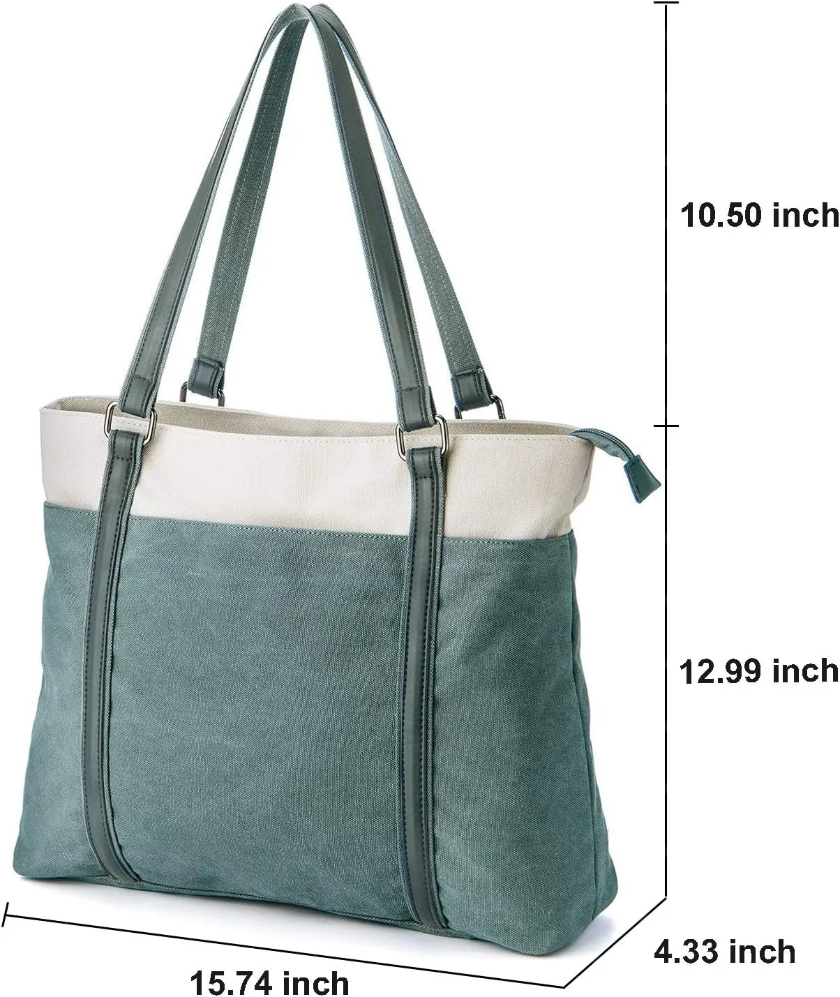 Women's Work Bag with Laptop Compartment Zipper Pockets Teacher Totes Purse