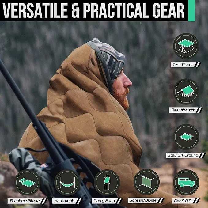 Woobie Blanket Poncho Liner Army & Military Blanket | Insulated Thermal Camping Blanket | USGI, Waterproof Army Gear & Military Gear