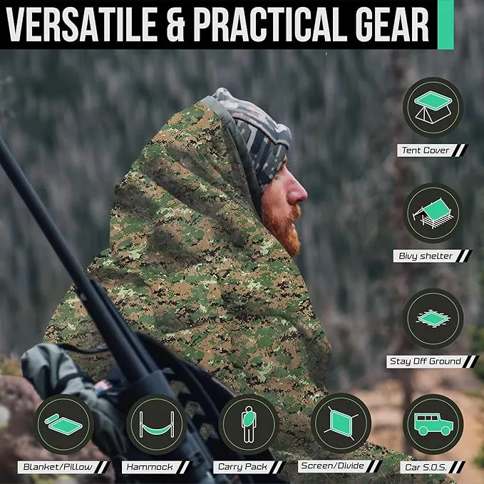 Woobie Blanket Poncho Liner Army & Military Blanket | Insulated Thermal Camping Blanket | USGI, Waterproof Army Gear & Military Gear