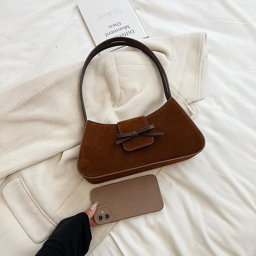 YFGBCX Small Shoulder Bag for Women - Fall Suede Handbag Purse