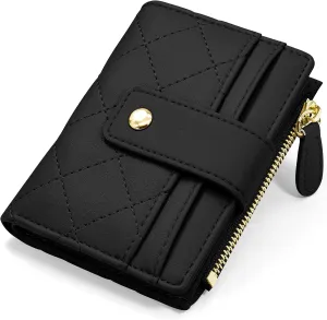 YINHEXI RFID Women Wallet, Small Slim PU Leather Bifold Wallet with Zipper Coin Pocket & ID Window, for Ladies, Teens, and Girls