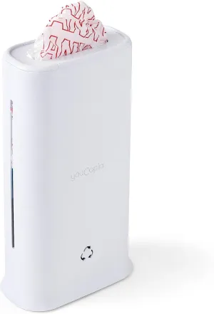 YouCopia StoraBag Plastic Bag Dispenser, Space-Saving Organizer for Kitchen Cabinet or Pantry Storage, One-Size, Speckled White