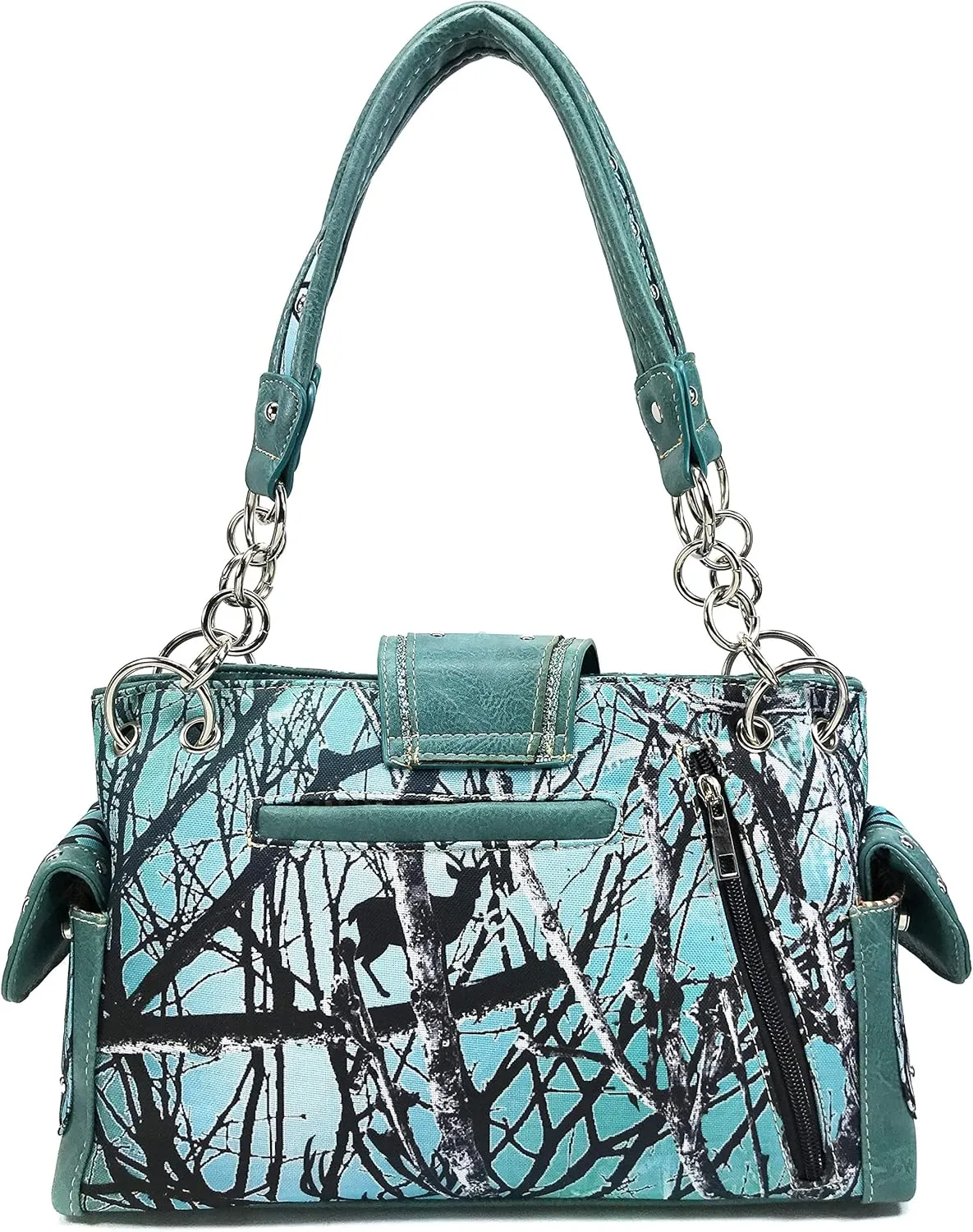 Zelris Camouflage Shine Glow Buckle Women Conceal Carry Handbag with Wallet Set