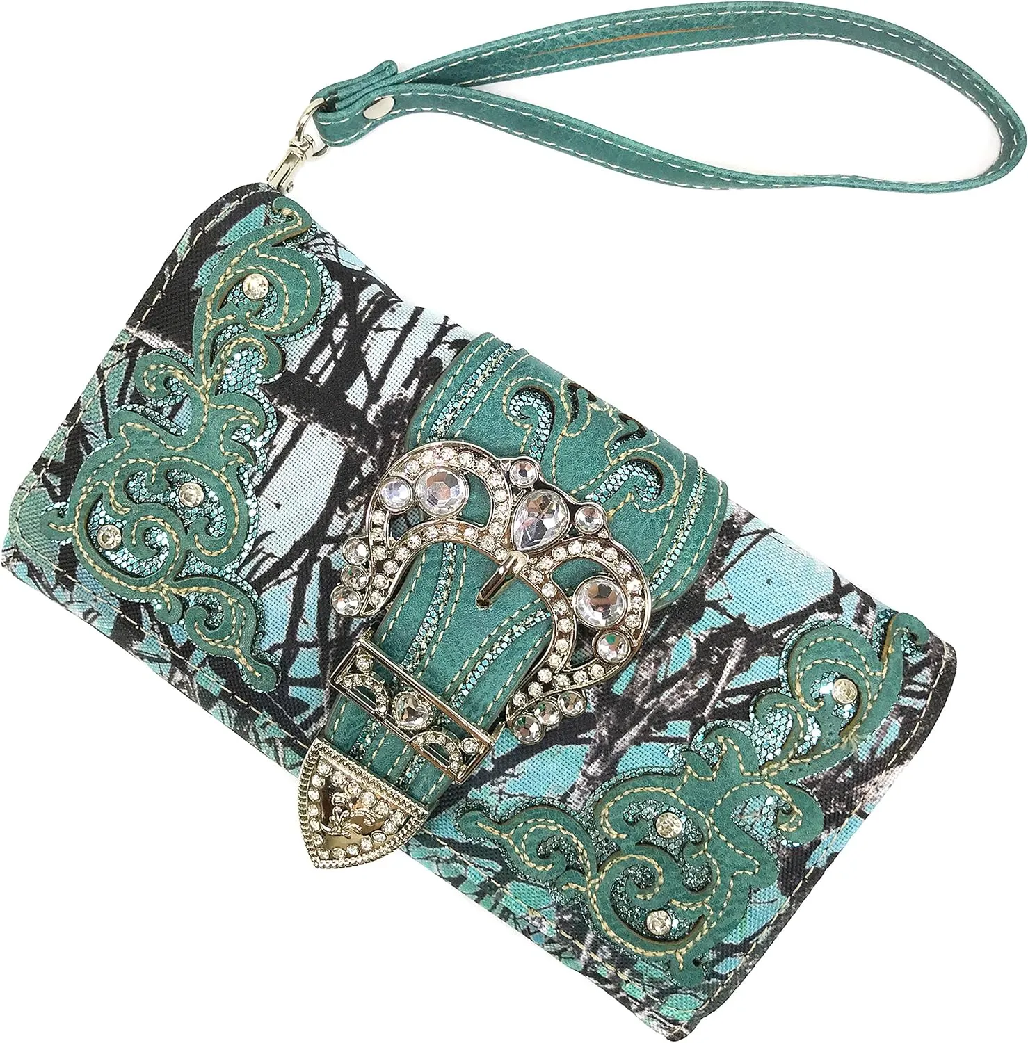 Zelris Camouflage Shine Glow Buckle Women Conceal Carry Handbag with Wallet Set