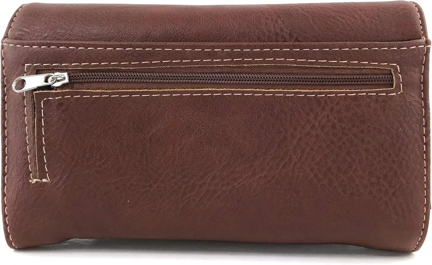 Zelris Fall Fern Leaf Western Cross Women Crossbody Wrist Trifold Wallet