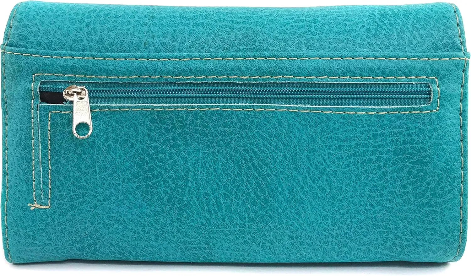 Zelris Western Cross Daisy Flower Women Crossbody Wrist Trifold Wallet