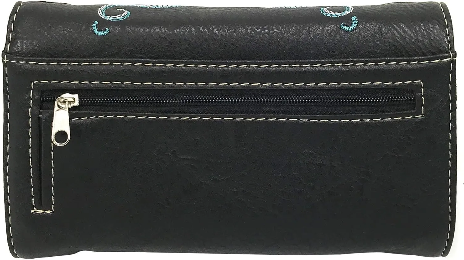 Zelris Western Mustang Horse Turquoise Women Crossbody Wrist Trifold Wallet
